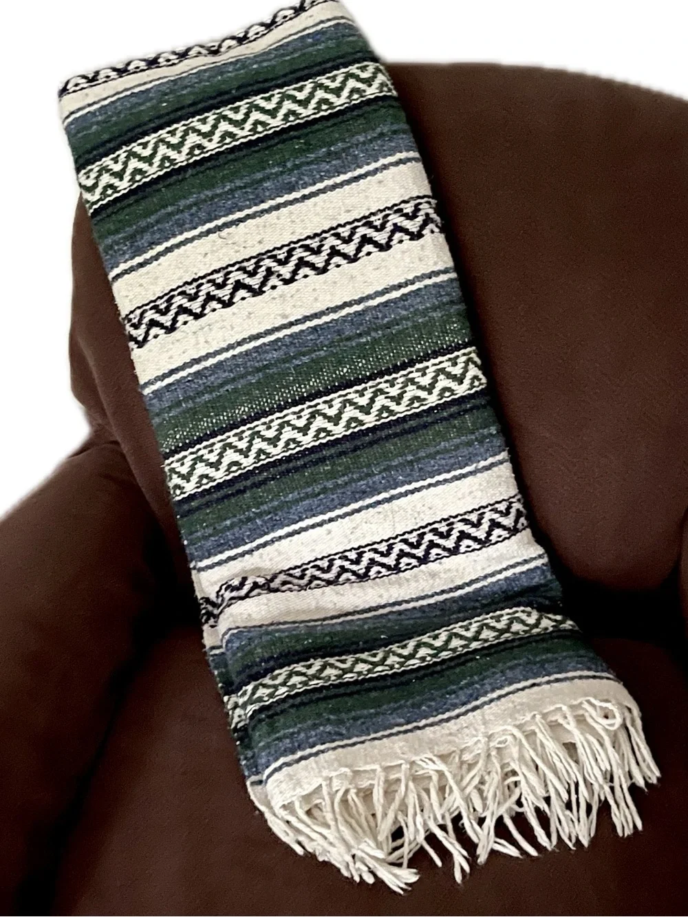 Handwoven Mexican Fringe Blanket